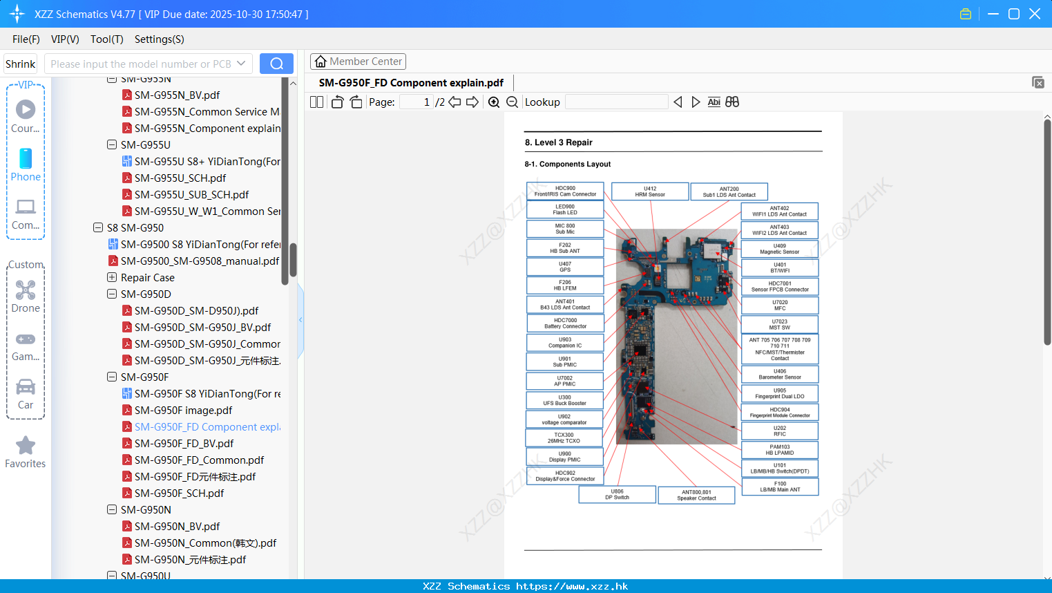 Samsung SM-G950F_FD Component Explain